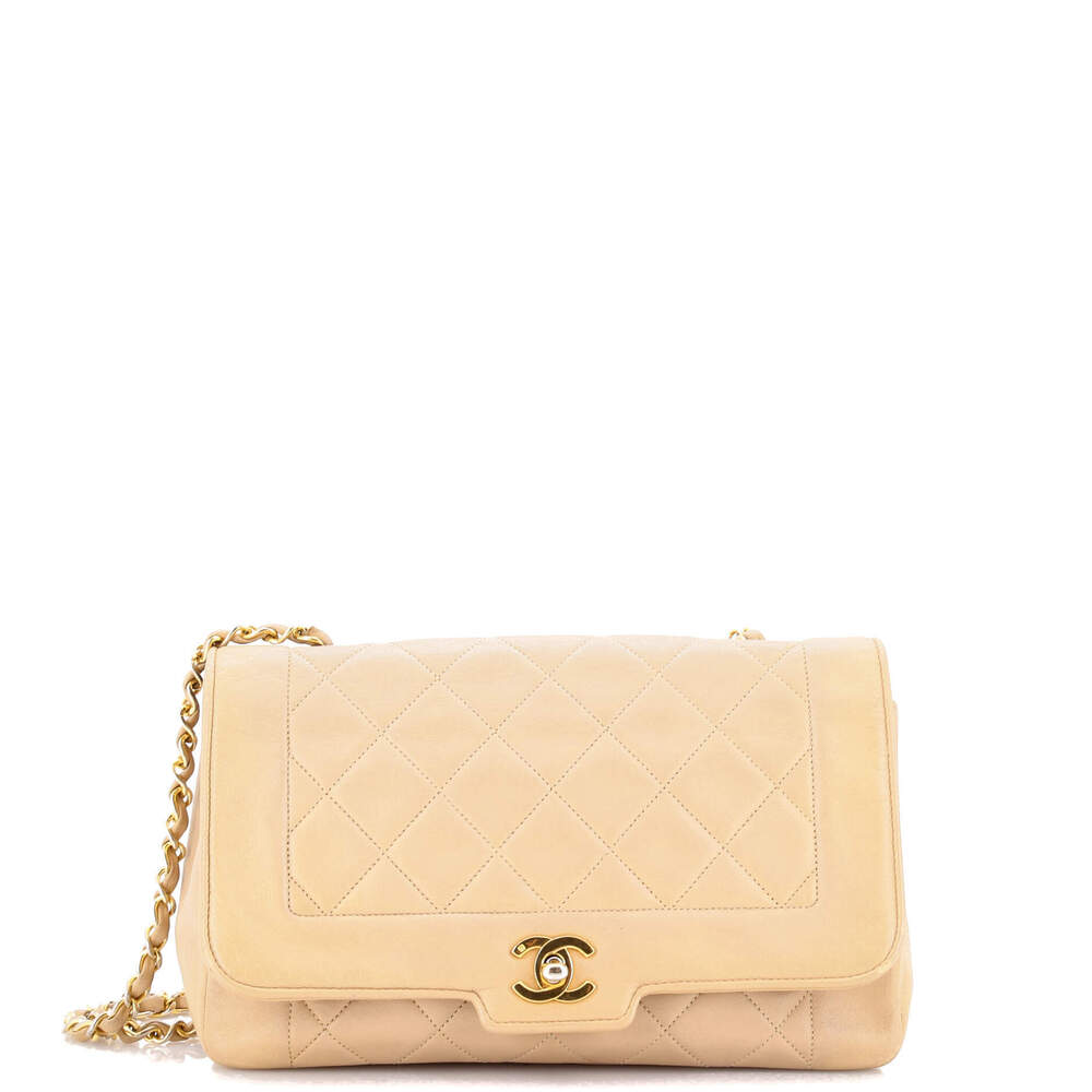 Chanel Medium Vintage Diana Flap Bag Quilted Lambskin